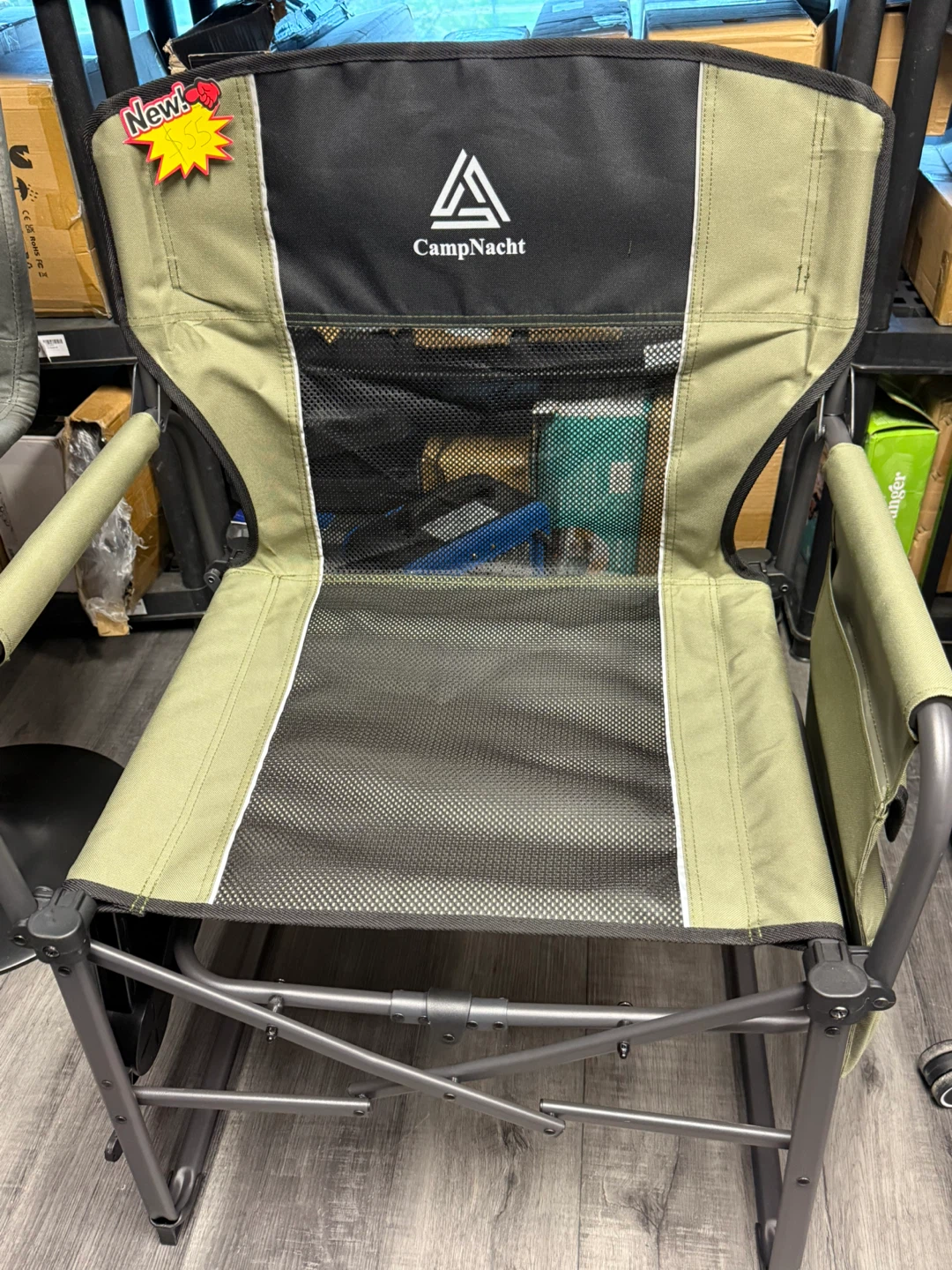 CampNacht Folding Director Chair with Table - Green - photo 3