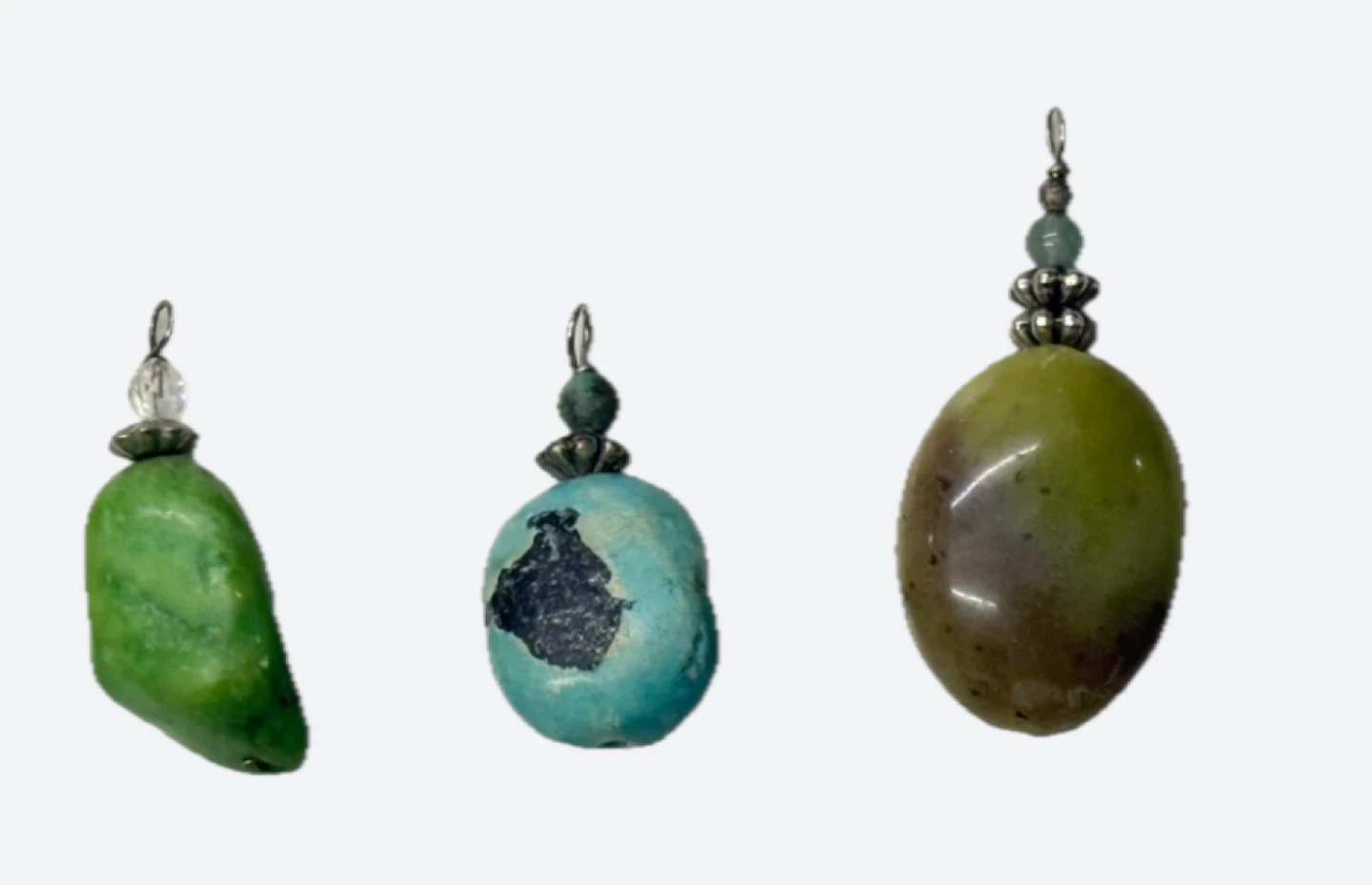 Set of 3 Gemstone Pendants