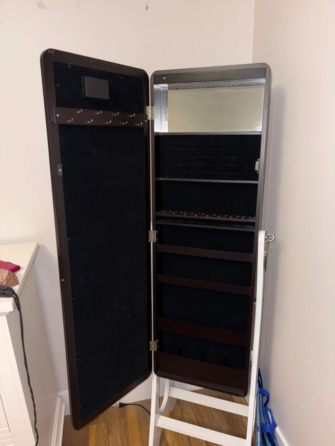 Standing Jewellery Cabinet with Mirror - photo 3