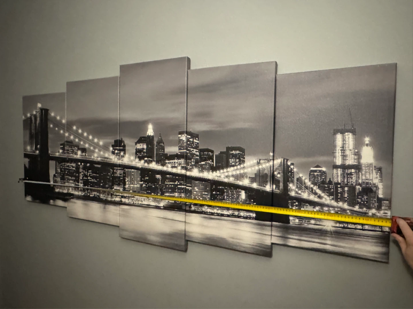 Multi-panel Wall Art Canvas Print - Brooklyn Bridge NYC Skyline - photo 2