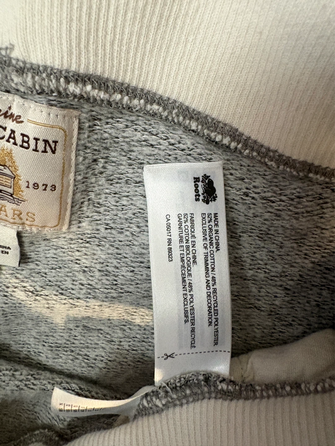 Roots Kids Cabin Salt and Pepper Sweatpants Size 12 Cottagecore - photo 3