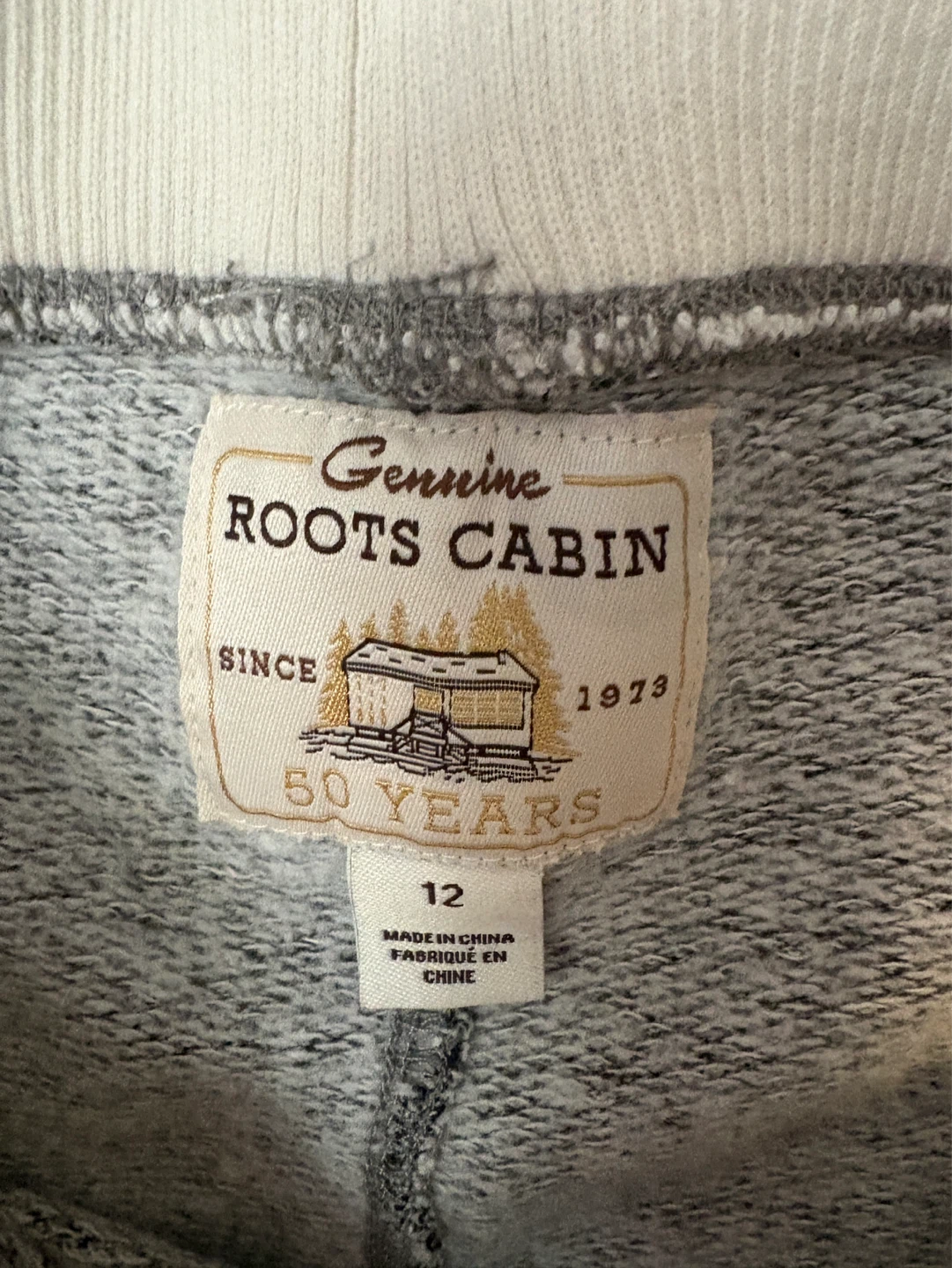 Roots Kids Cabin Salt and Pepper Sweatpants Size 12 Cottagecore - photo 2