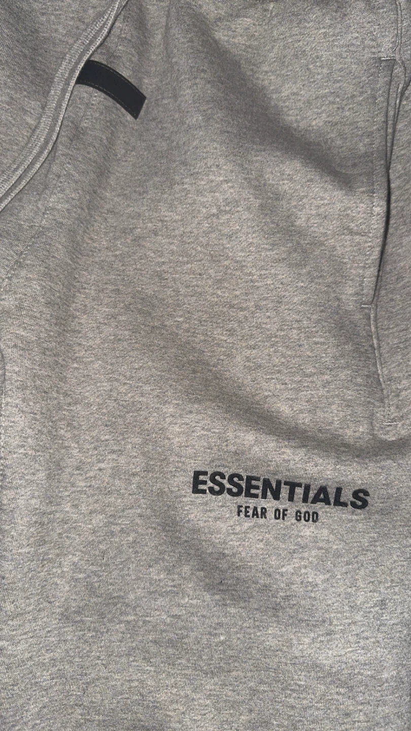Dark Oatmeal Fear of God Essentials Grey Sweatpants Size M - photo 3