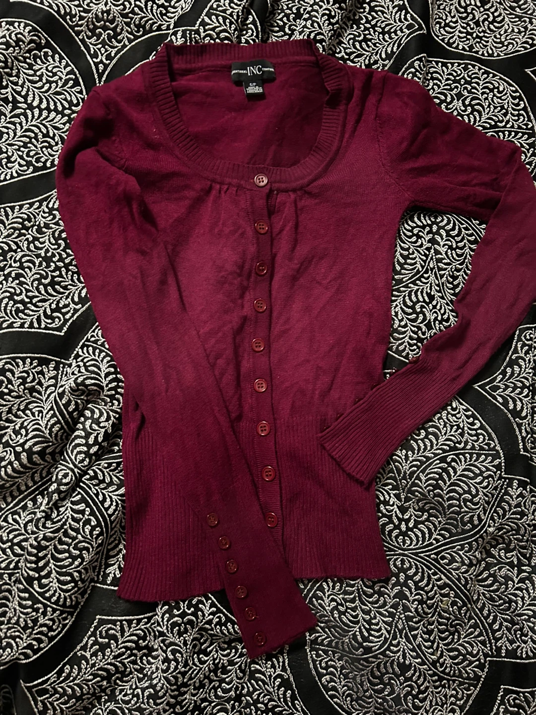 Burgundy Cardigan