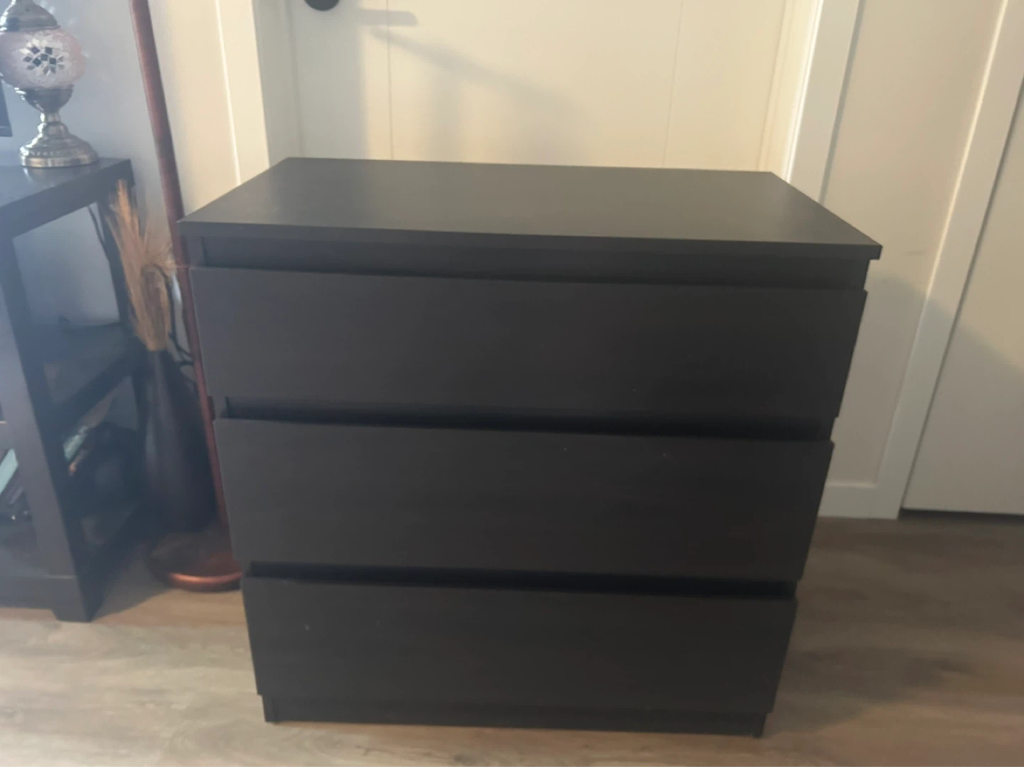 Black Brown 3-Drawer Dresser