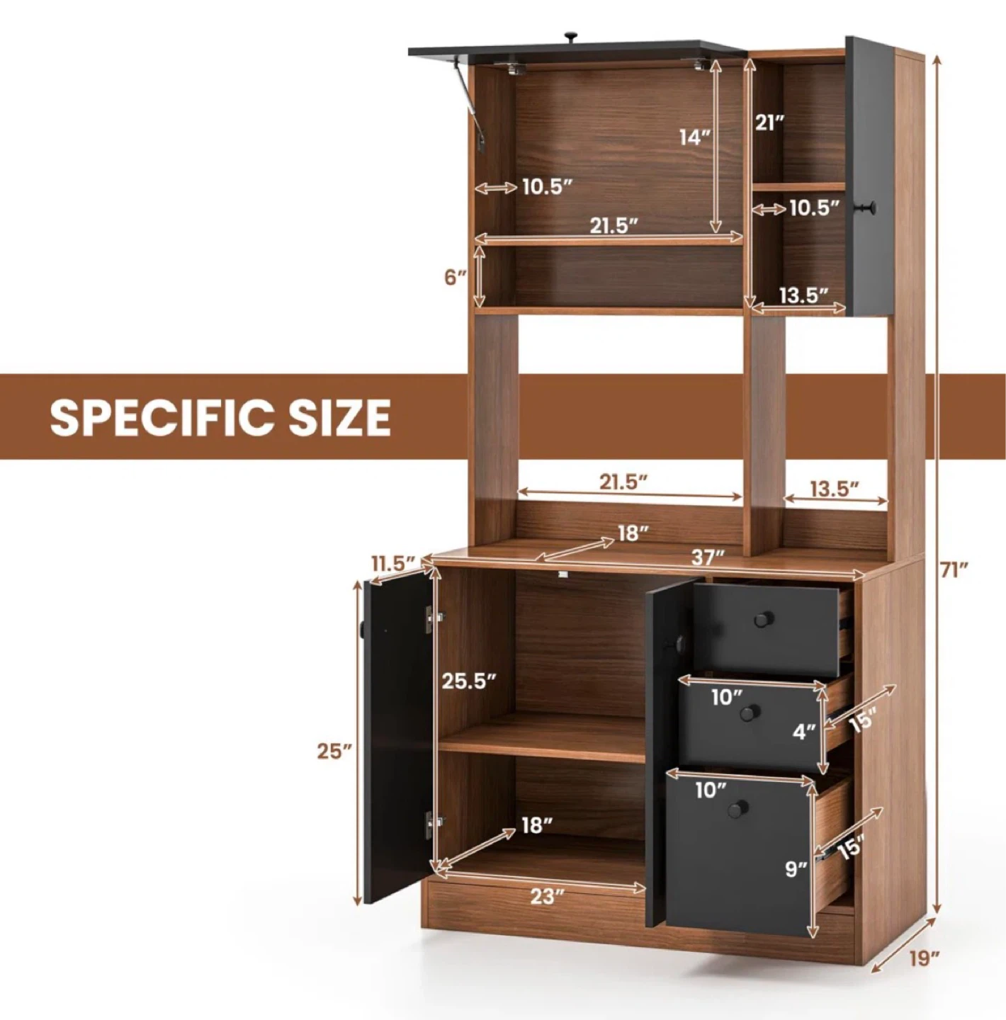 71’’ Kitchen Pantry (Like New) - photo 5