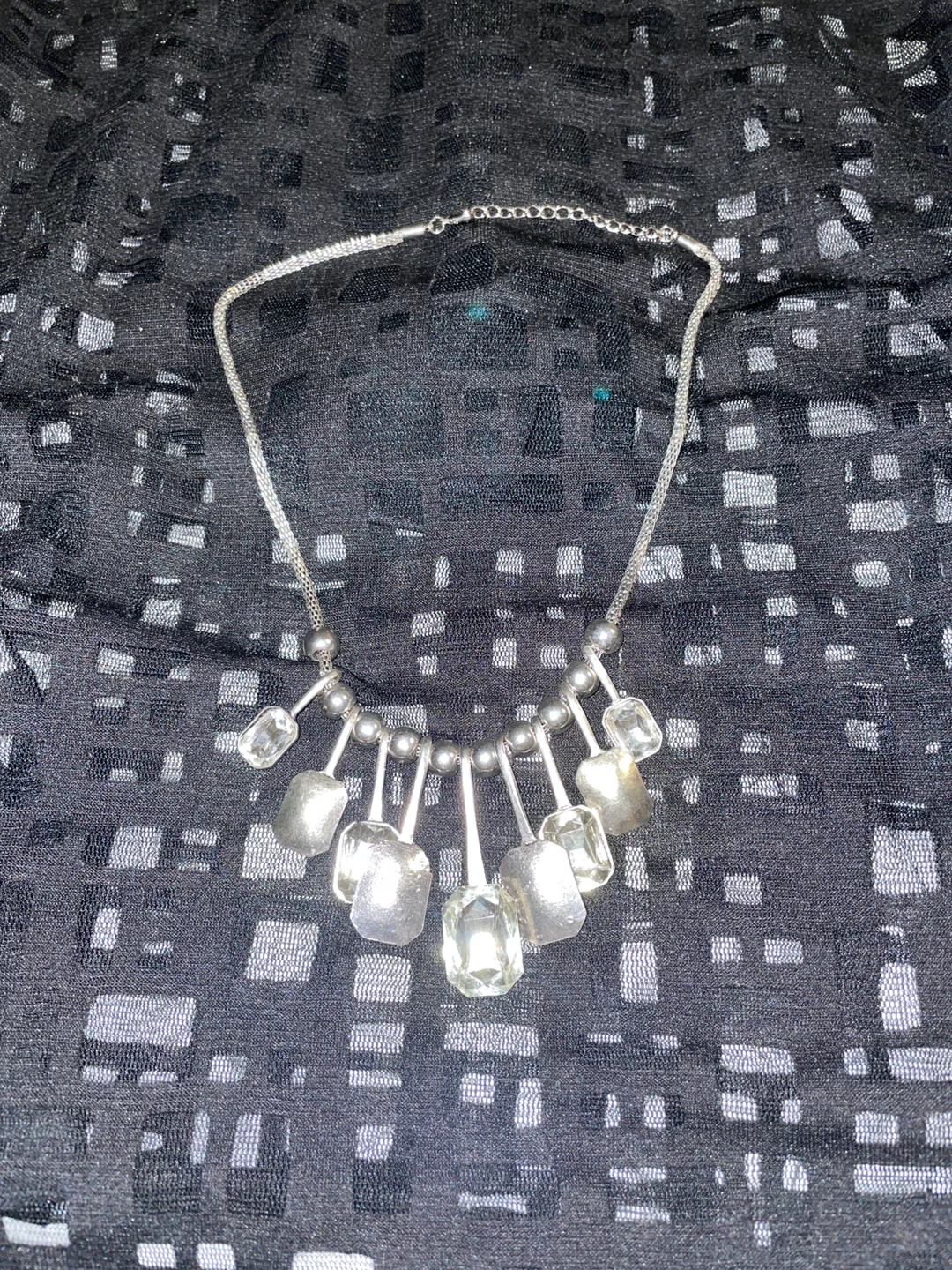 Silver-tone Necklace with Pendant Charms