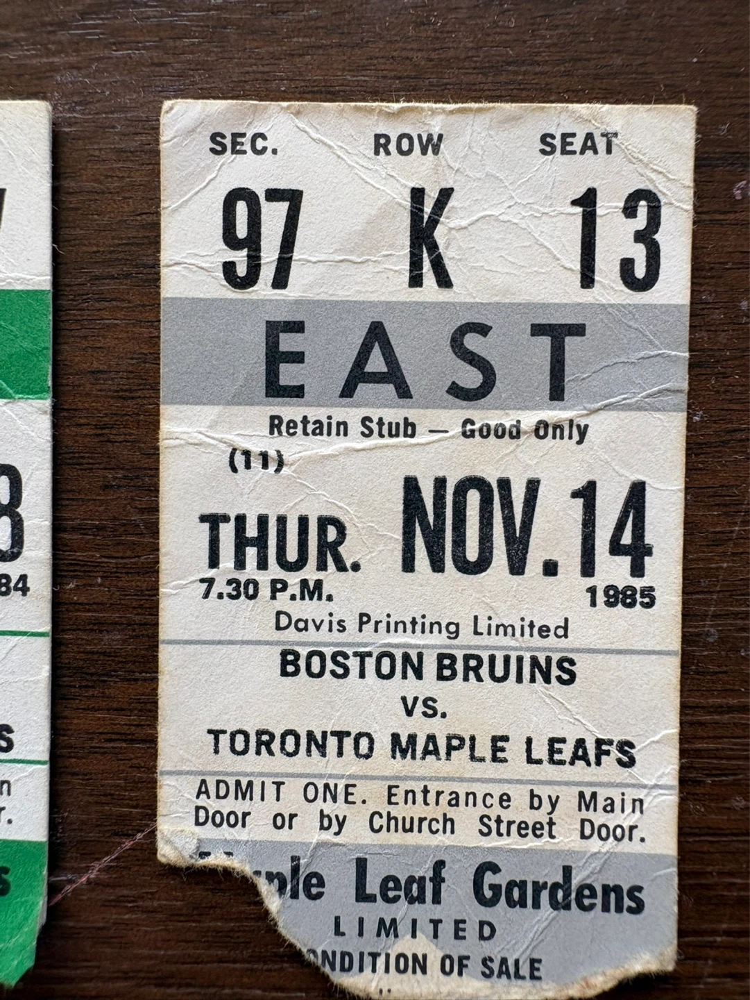 Vintage NHL Hockey Game Tickets - photo 3