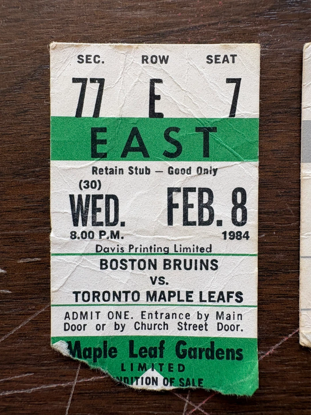 Vintage NHL Hockey Game Tickets - photo 2