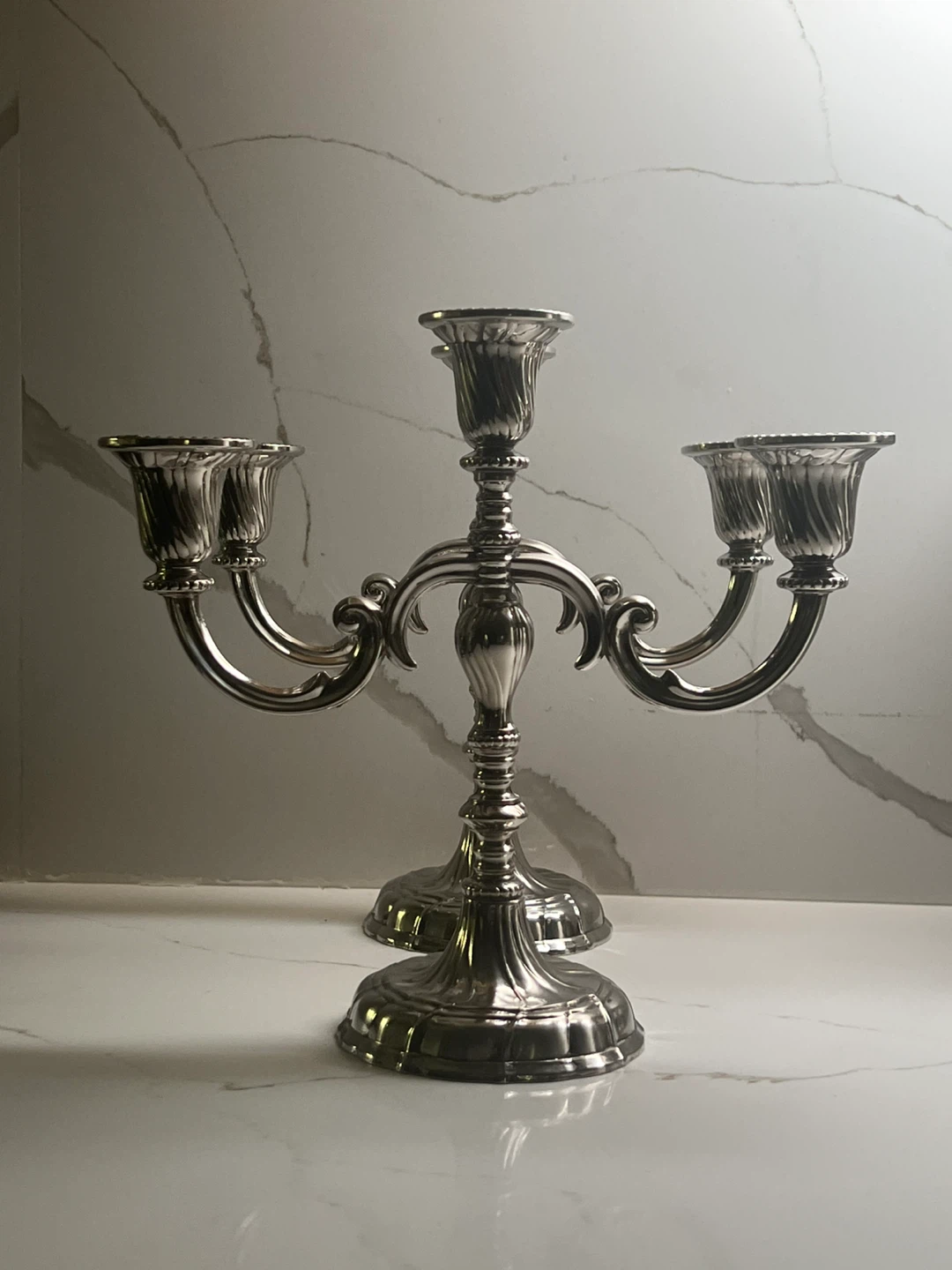 Price for each. Elegant Silver Candelabra Set – Like New - photo 3