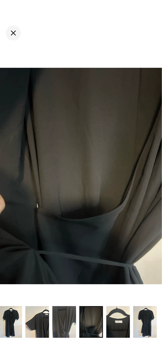 Babaton Black Wrap Dress - photo 4