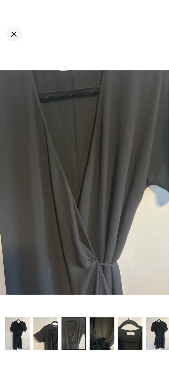 Babaton Black Wrap Dress - photo 3