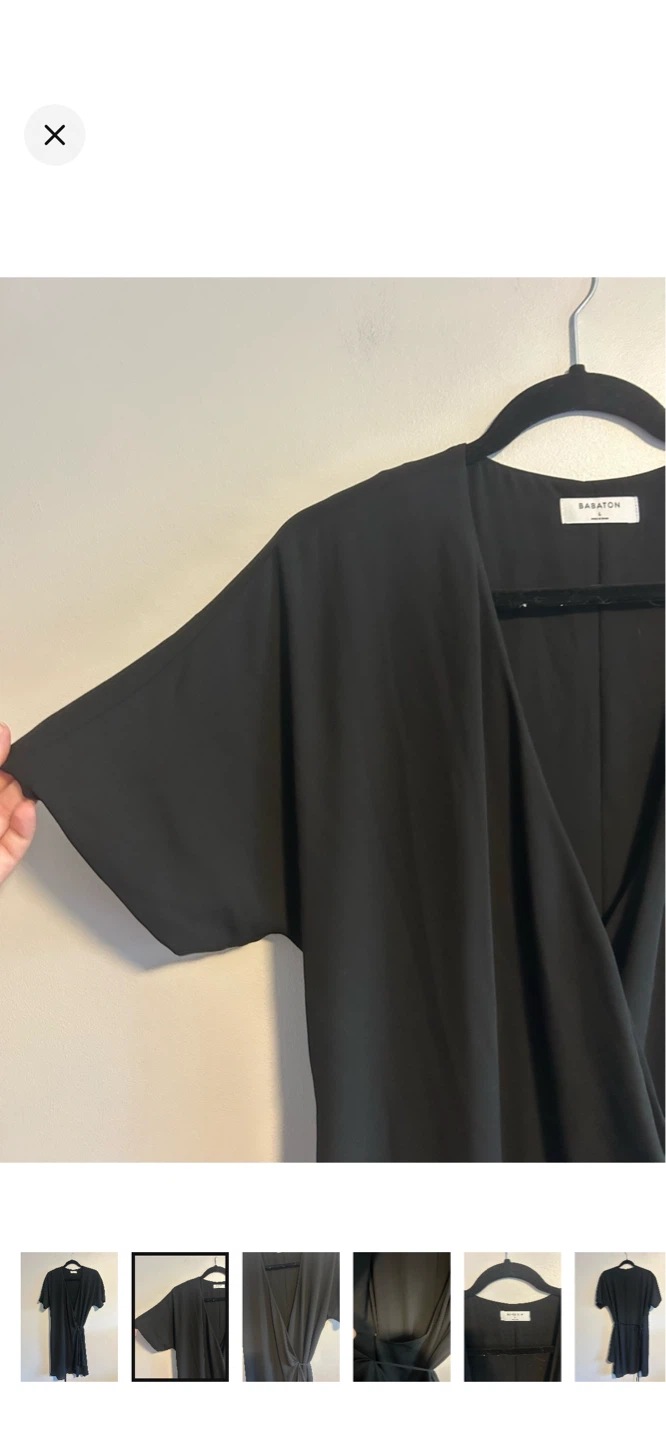 Babaton Black Wrap Dress - photo 2