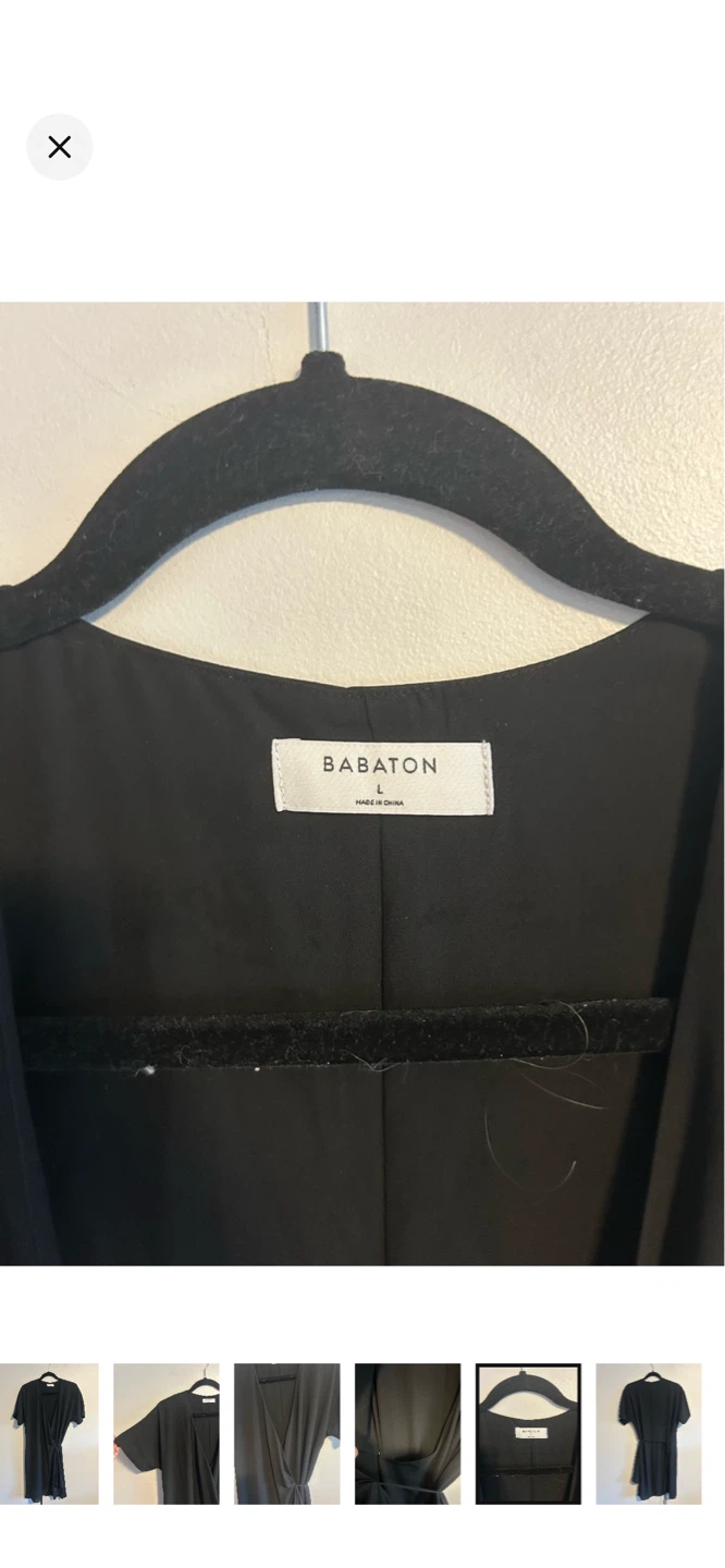 Babaton Black Wrap Dress - photo 5