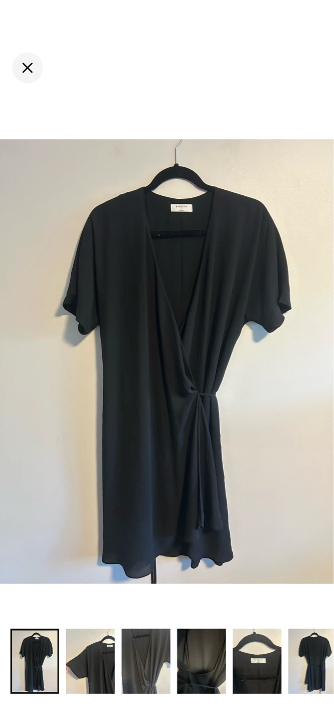 Babaton Black Wrap Dress