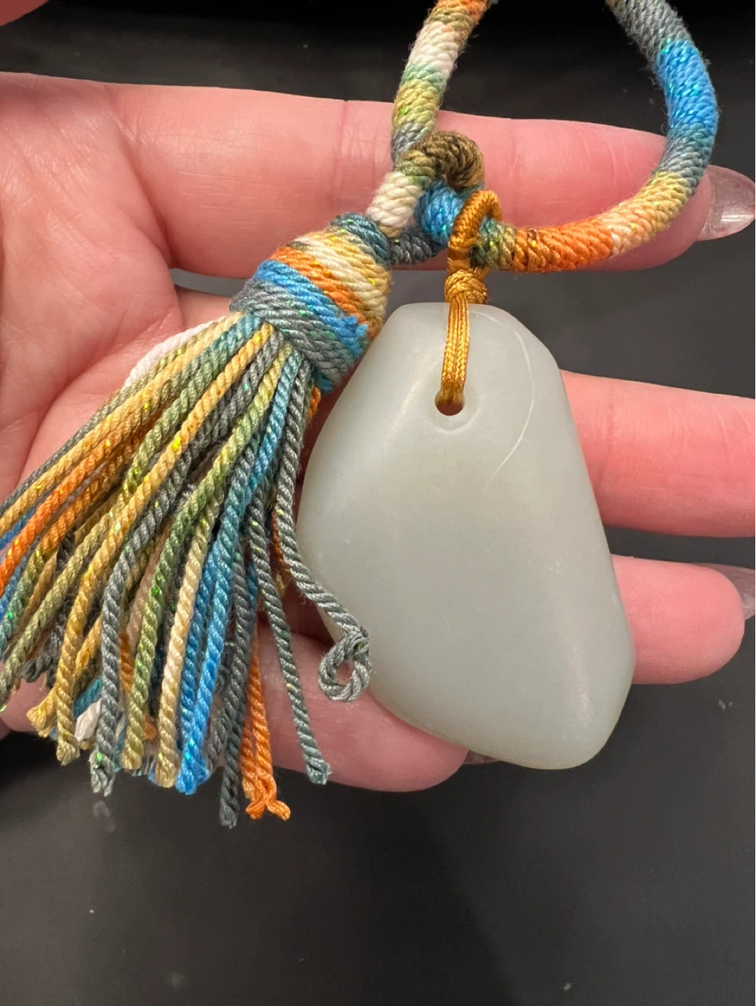 Jade Pendant Tassel Charm - photo 2