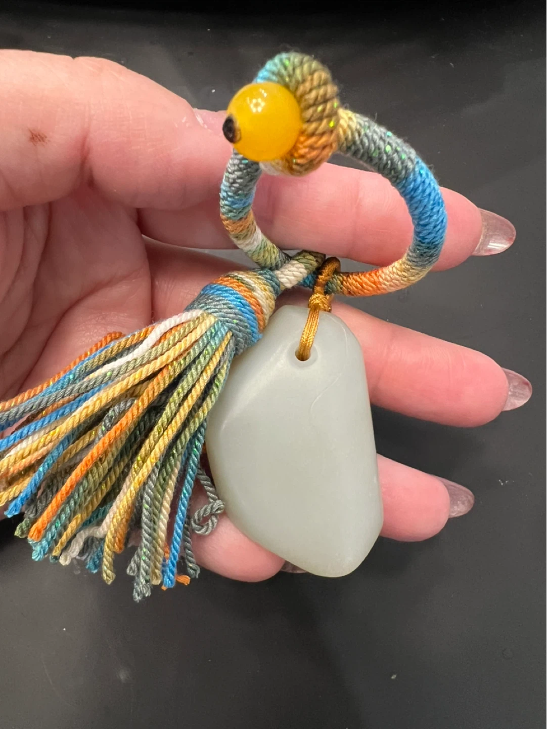 Jade Pendant Tassel Charm - photo 3
