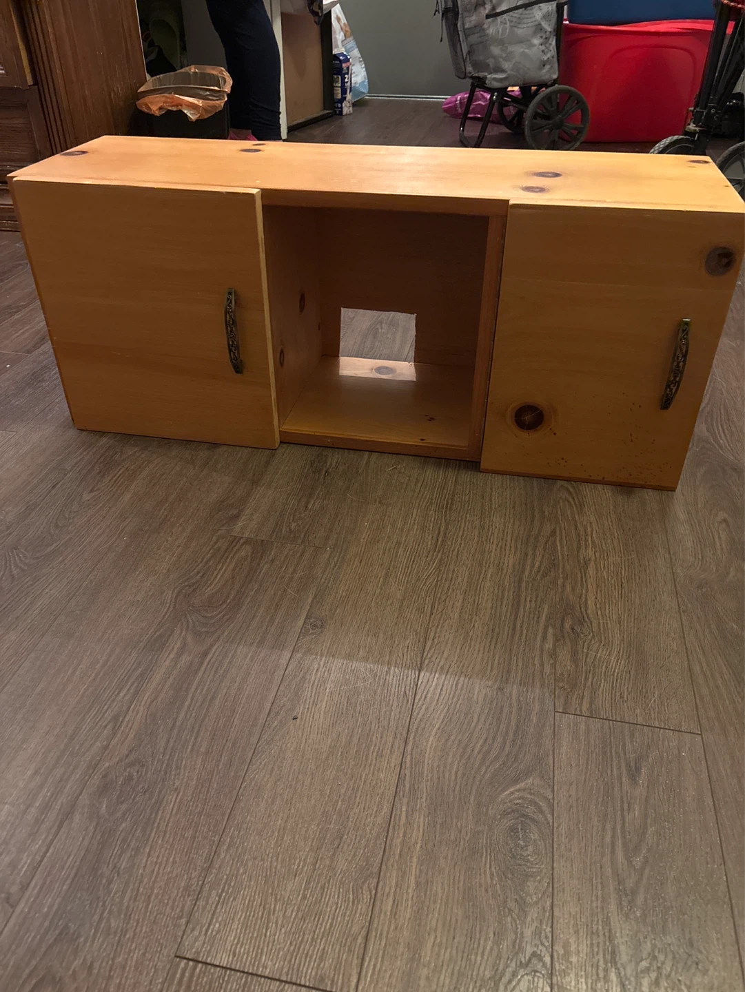 Wooden Storage Cube with Doors