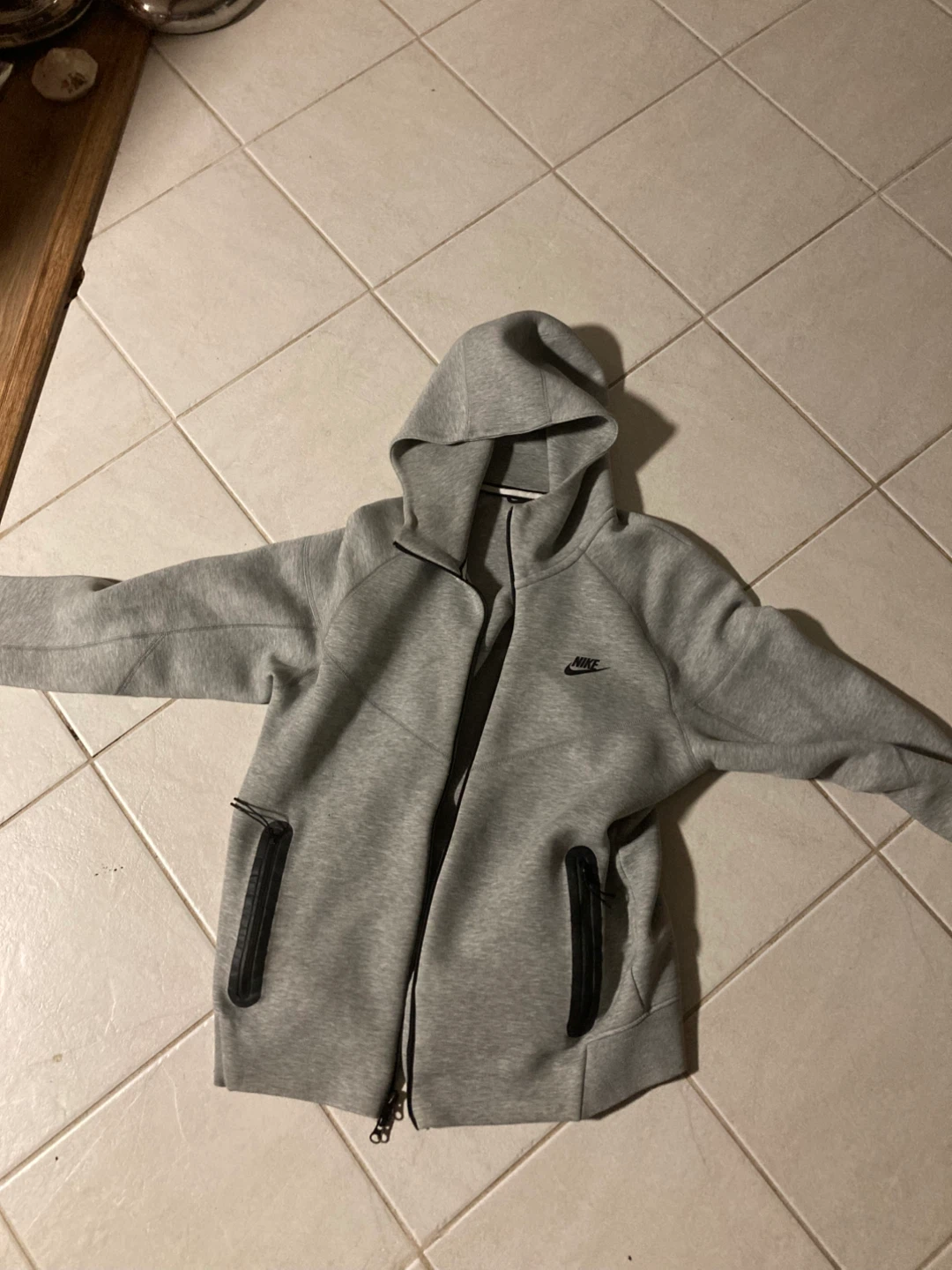 Nike Tech Fleece Full Zip Hoodie Grey Size L