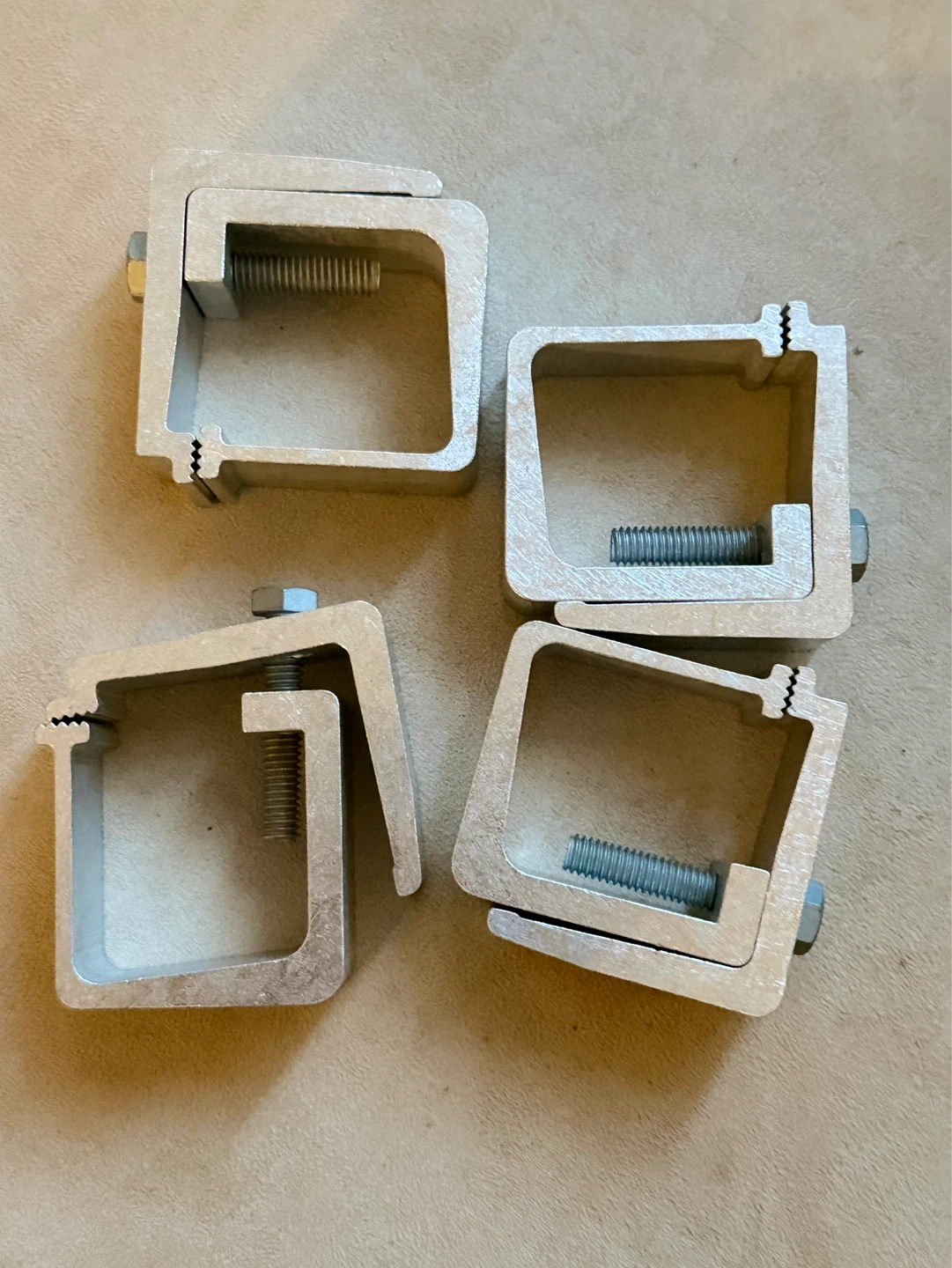 Set of 6 Aluminum C-Clamps
