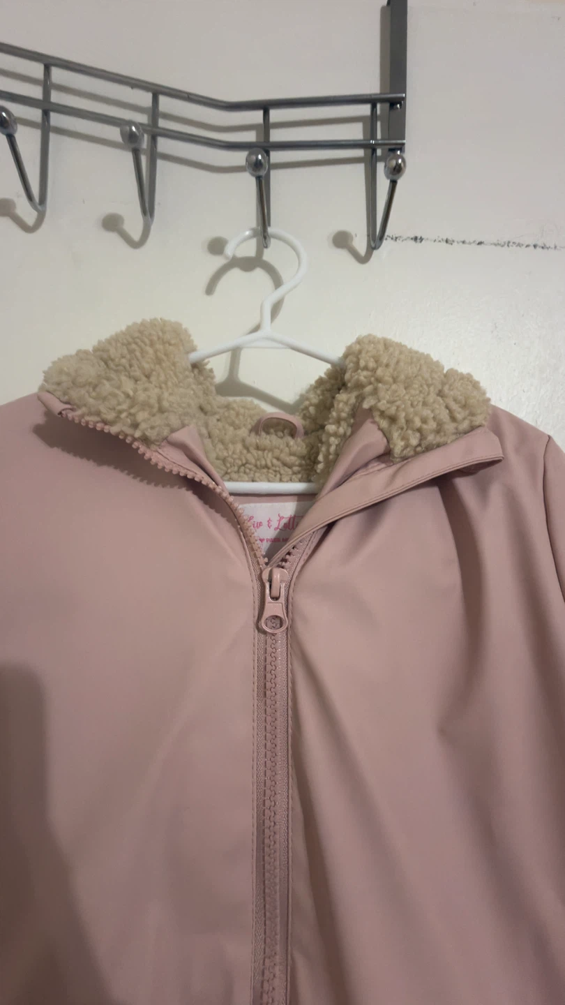 Live & Lottie Pink Sherpa Lined Raincoat Size 5 - photo 3