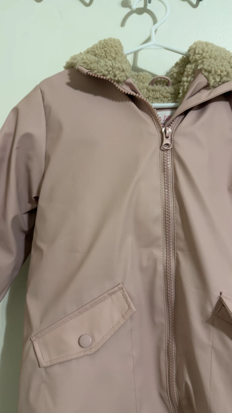 Live & Lottie Pink Sherpa Lined Raincoat Size 5 - photo 2