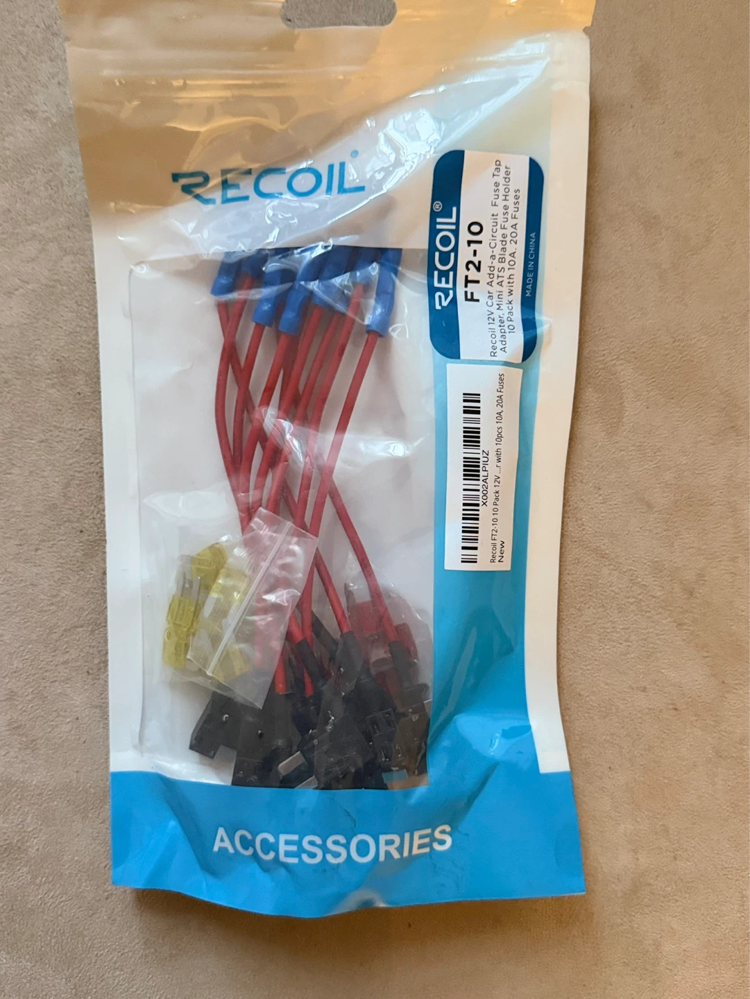 Recoil FT2-10 12V Car Add-a-Circuit Fuse Tap Adapter Kit