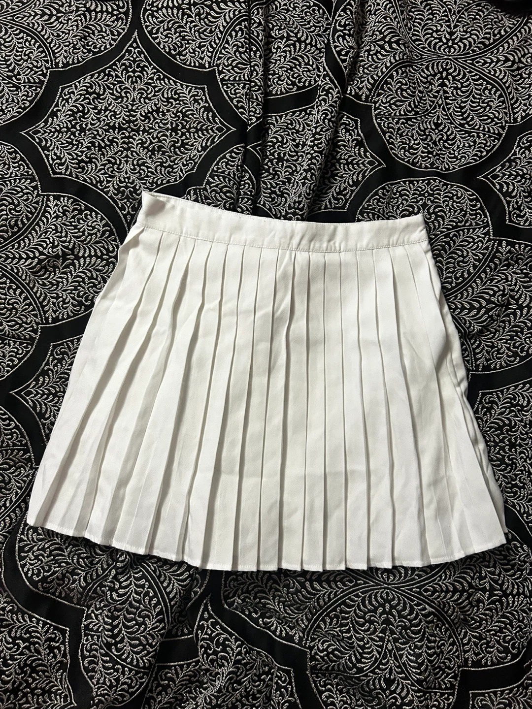 White Pleated Skirt