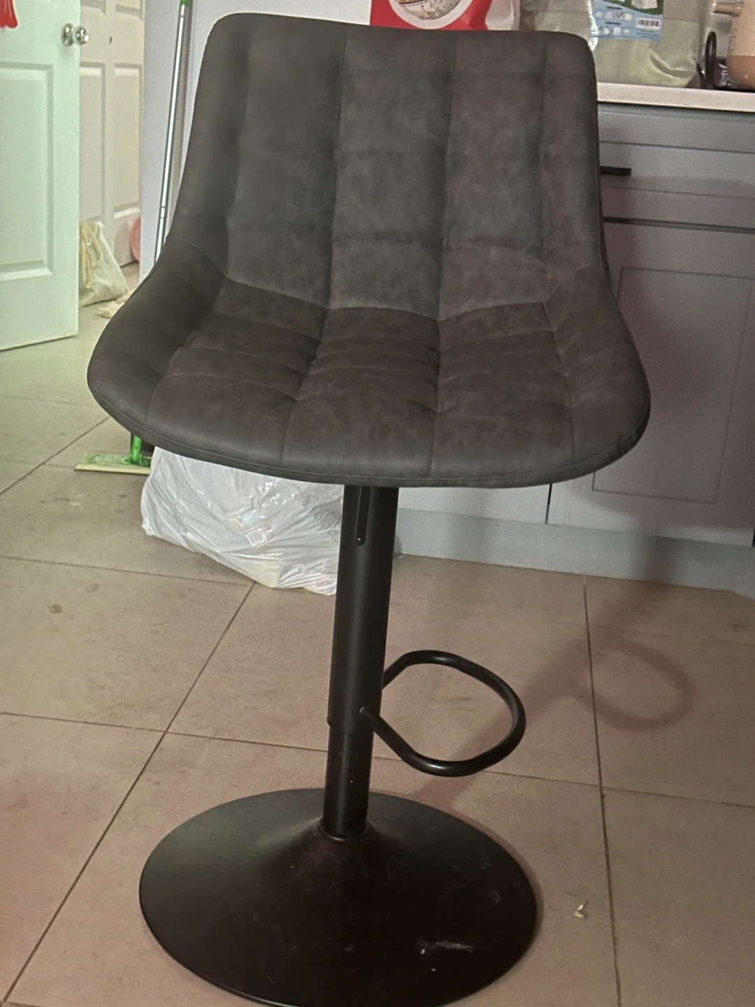Adjustable Bar Stool - Dark Gray