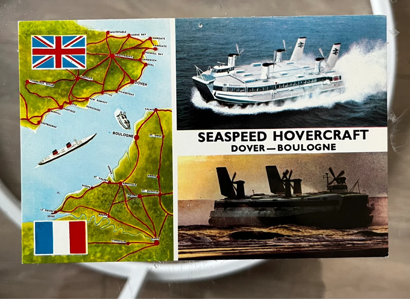 Seaspeed Hovercraft Dover-Boulogne Postcard - photo 3