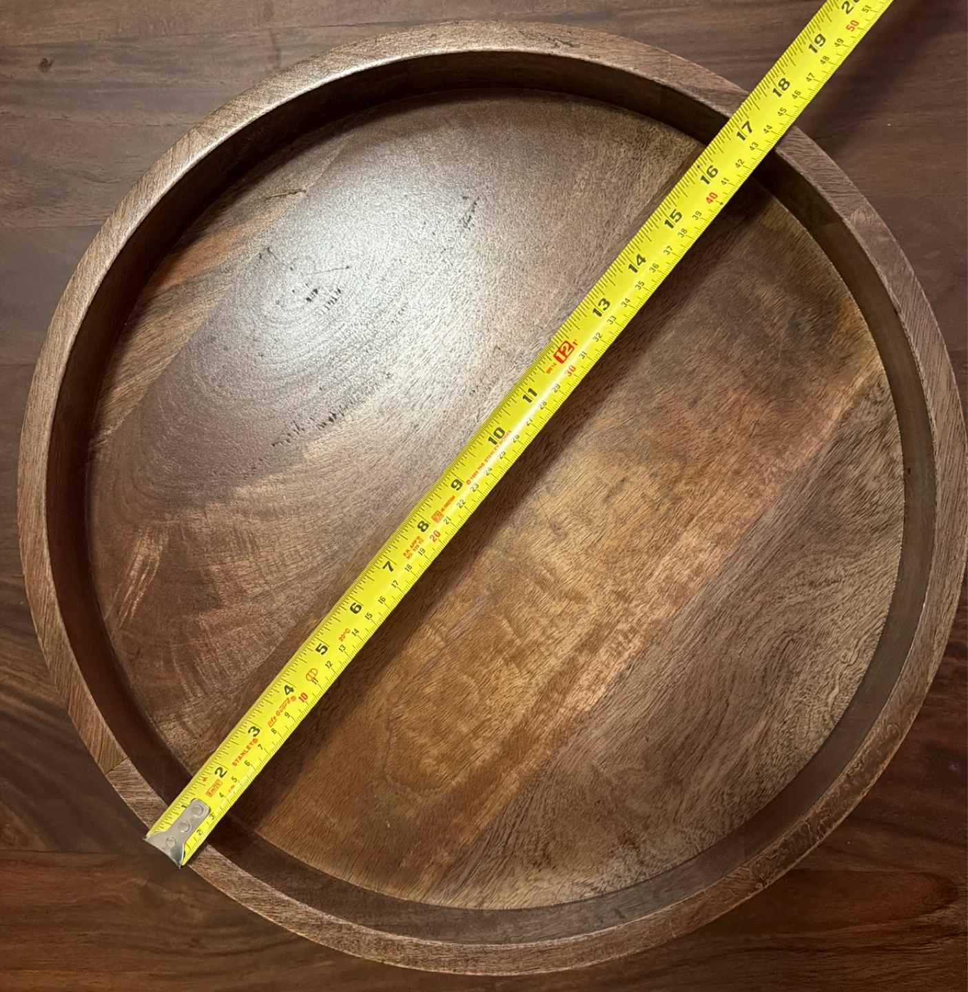 18” Wooden Lady Susan Tray with Metal Band - photo 4