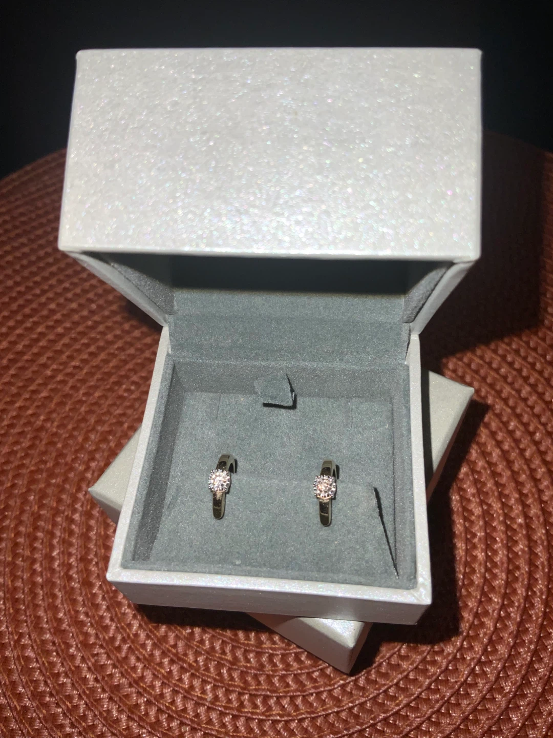 Ann Louise Diamond Hoop Earrings in 10K Yellow Gold - photo 2