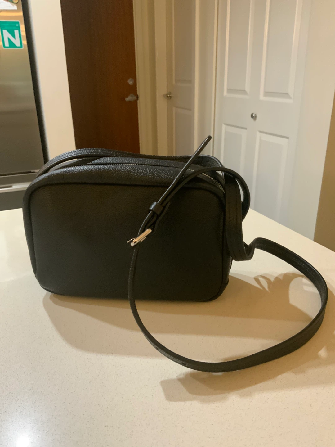 Black Leather Lacoste Crossbody Bag - photo 3