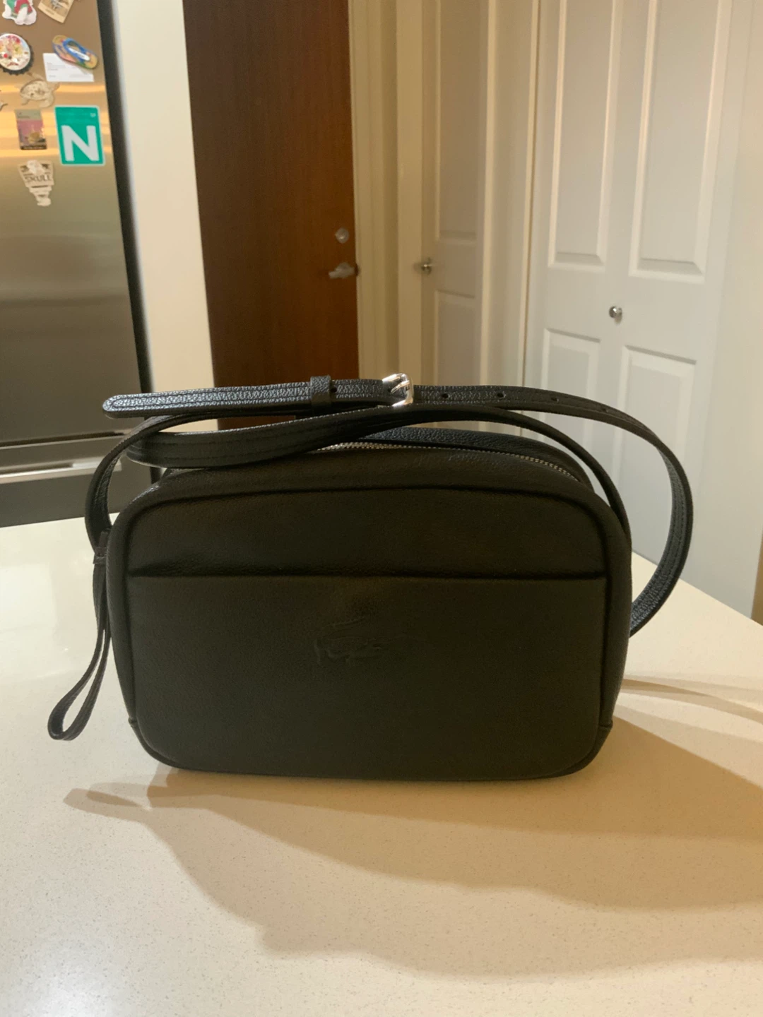 Black Leather Lacoste Crossbody Bag - photo 2