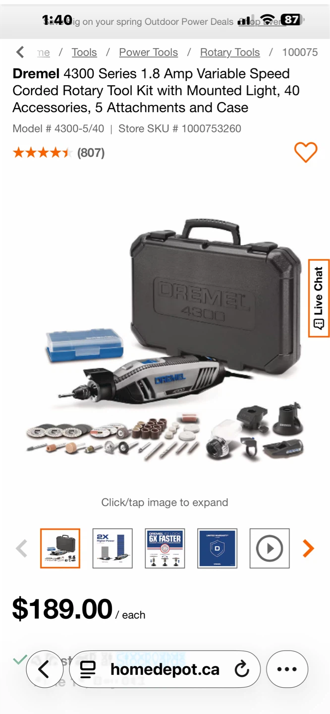 Dremel 4300-5/40 Series Rotary Tool Kit - photo 4