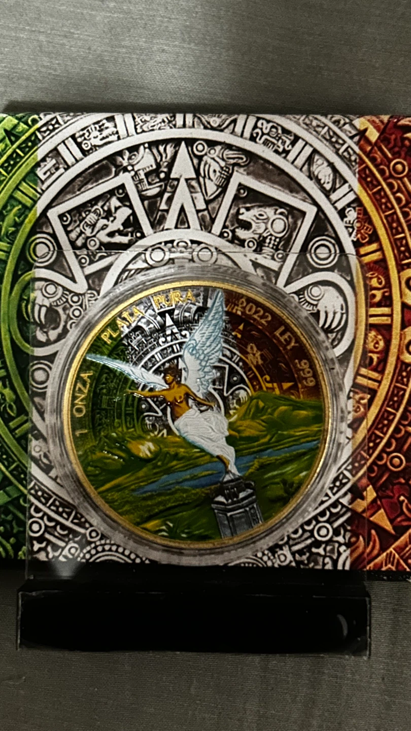 2022 Mexico Libertad .999 Silver Coin with 24kt Gold Finish