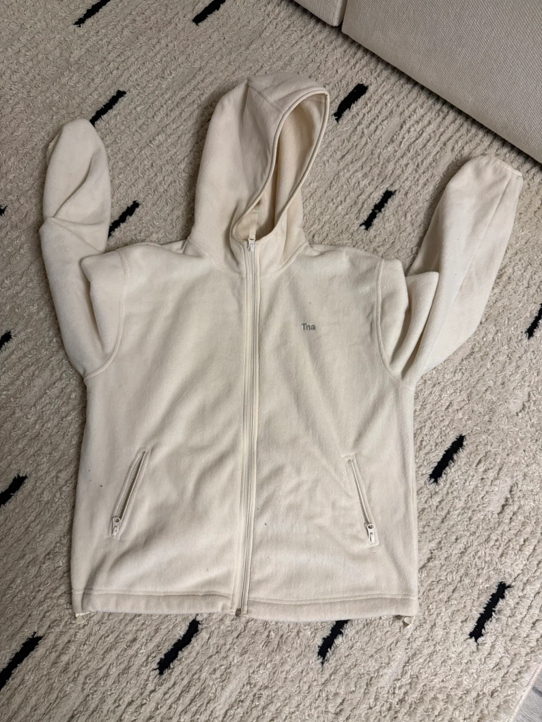 Tna Cream Fleece Zip-Up Hoodie - photo 2