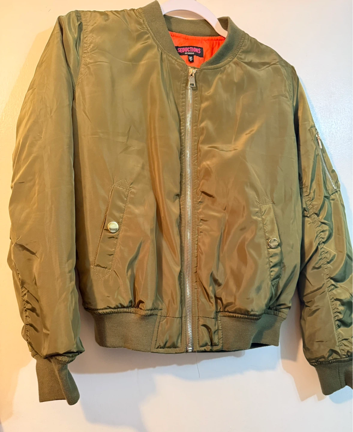 Olive green bomber jacket