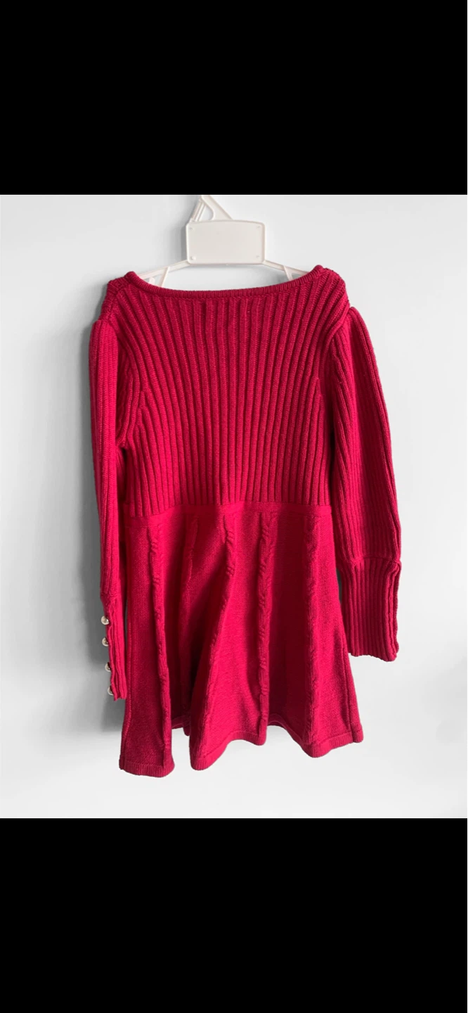 🩷 Super Cute Girls “LULURAIN” Knit Dress (Bow+pearls s/4) - photo 2