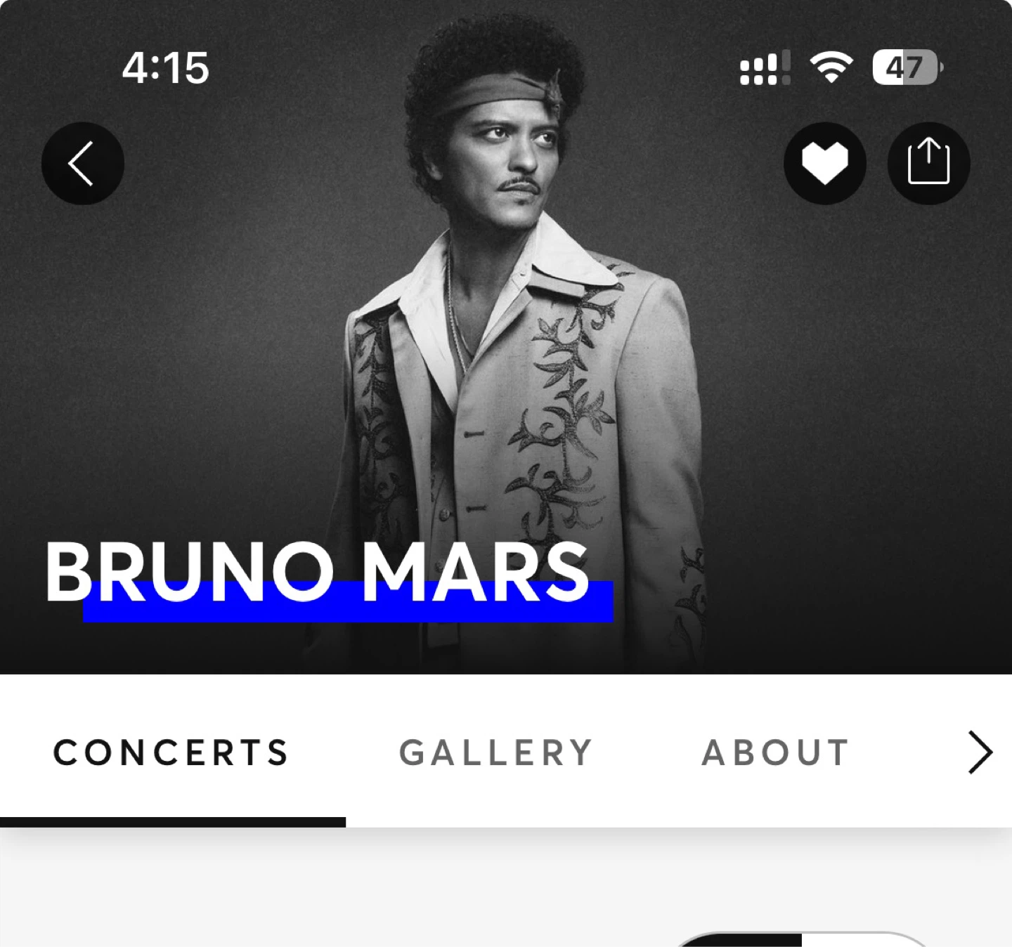 Bruno Mars Ticket May 27