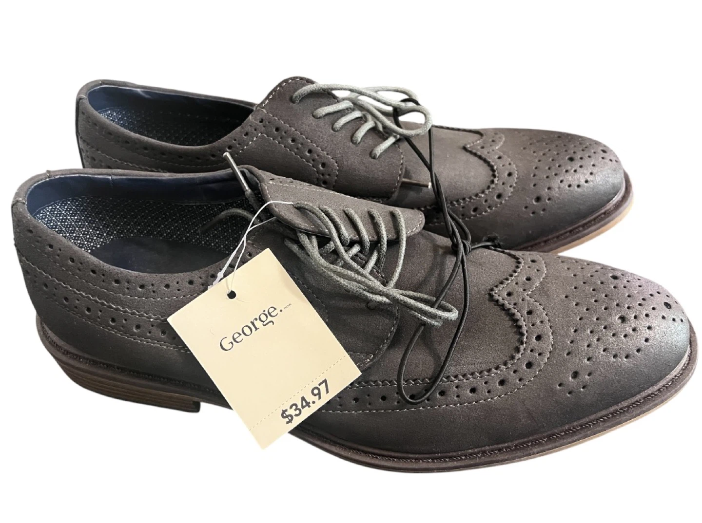 George Men’s Wingtip Dress Shoes Size 9 – Brand New With Tags