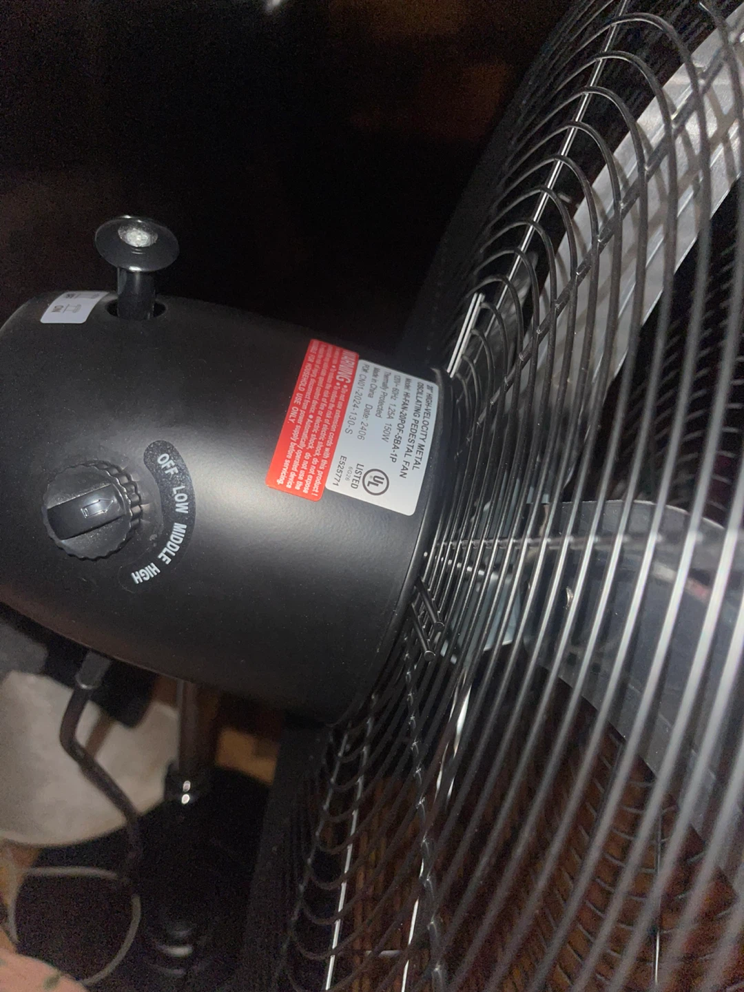 Tornado 20" High Velocity Metal Oscillating Fan - photo 4