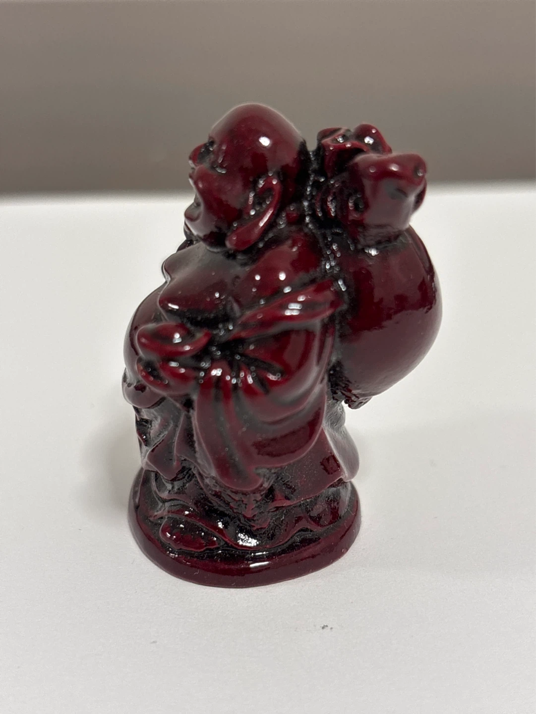 Red Laughing Buddha Figurine - photo 3