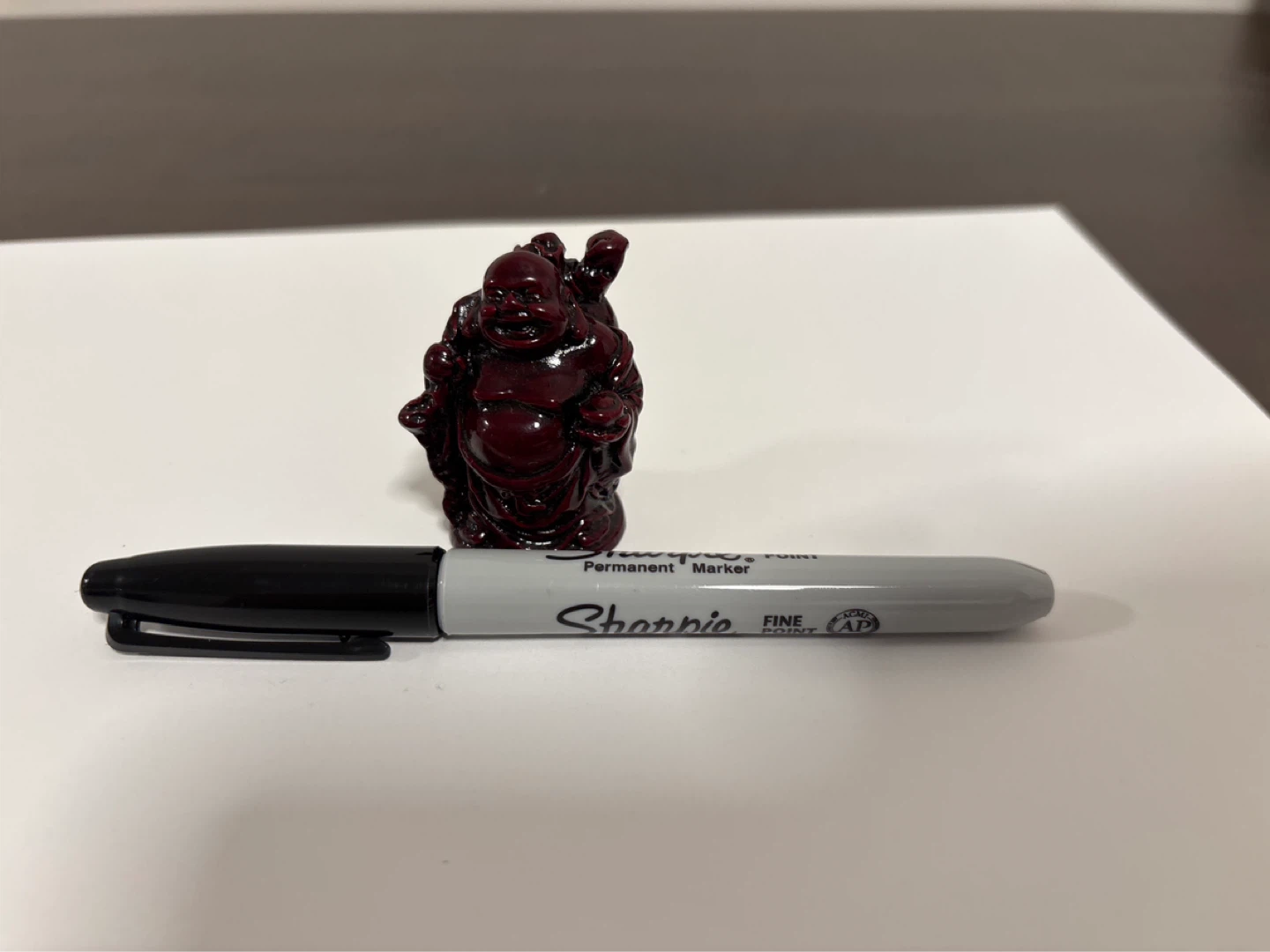 Red Laughing Buddha Figurine - photo 5
