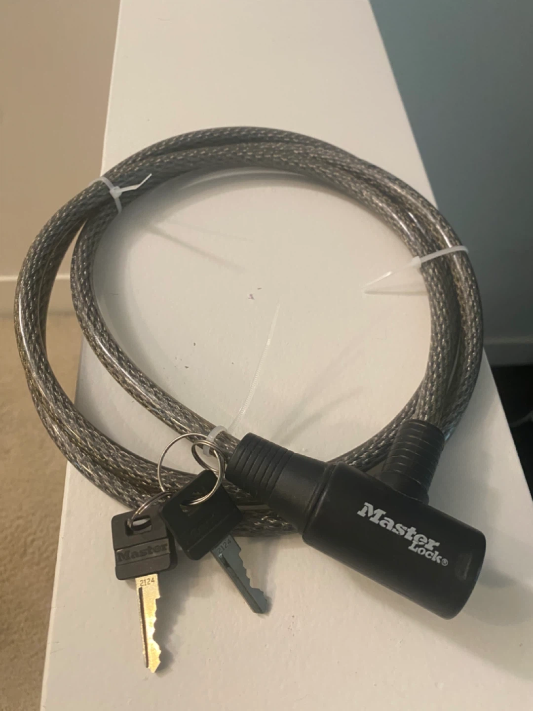 Master Lock Cable Lock with 2 Keys
