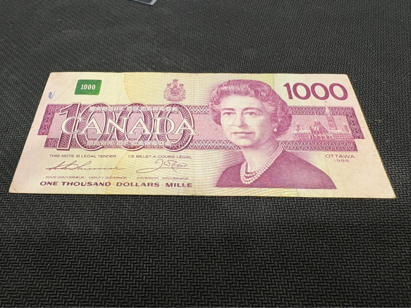 1000 Dollar Bank Note - Canada 1988
