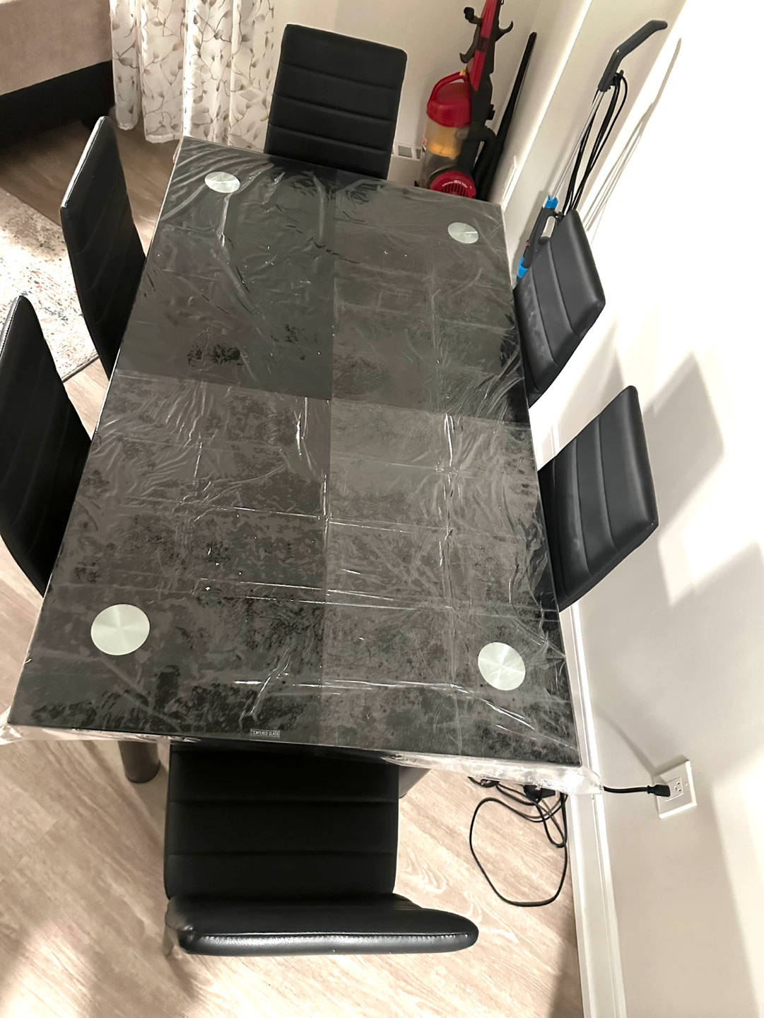 Black Dining Table Set with 6 Chairs - photo 5