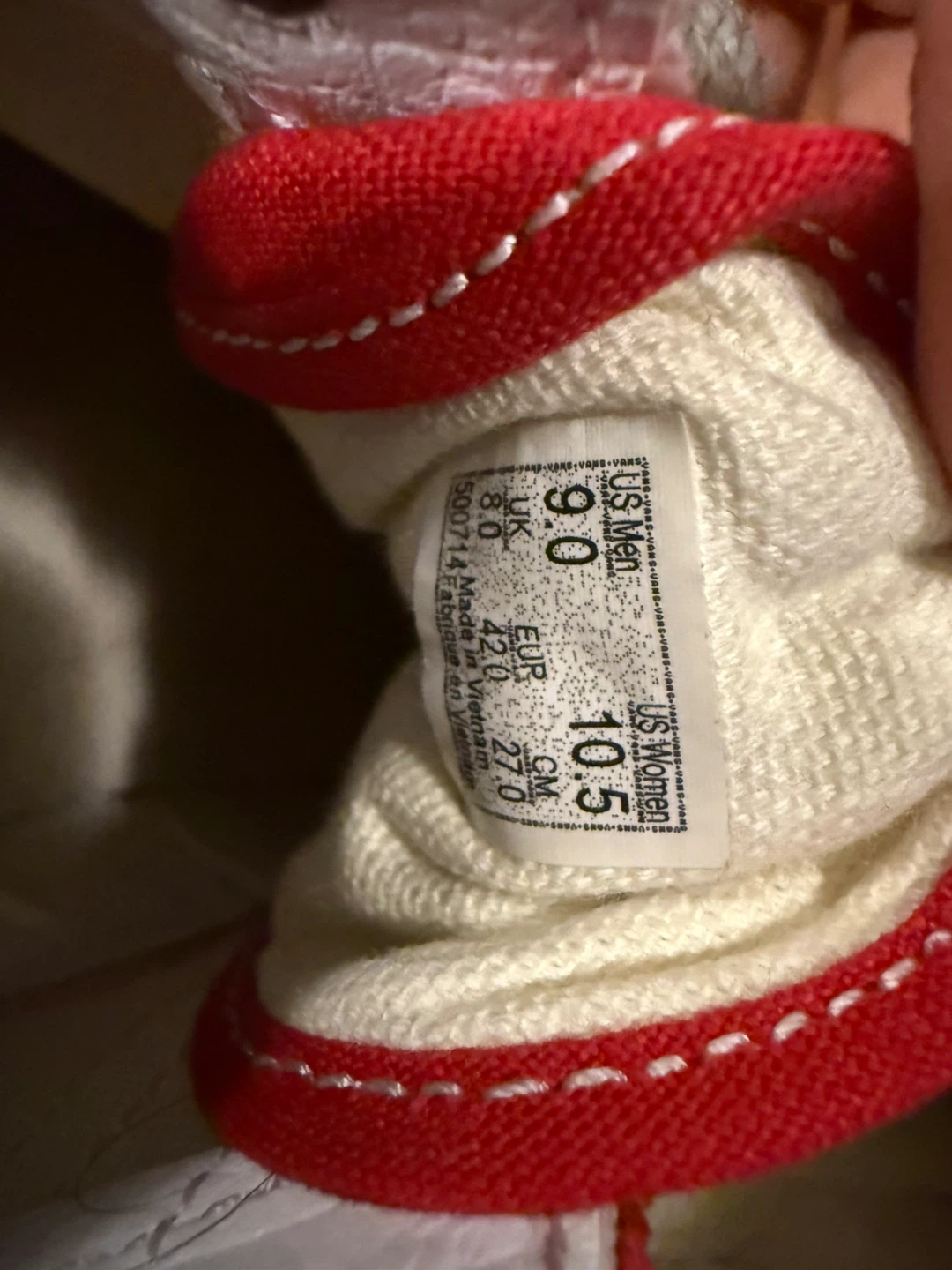 Vans Old Skool Red Canvas Sneakers - Men's Size 9 - photo 2