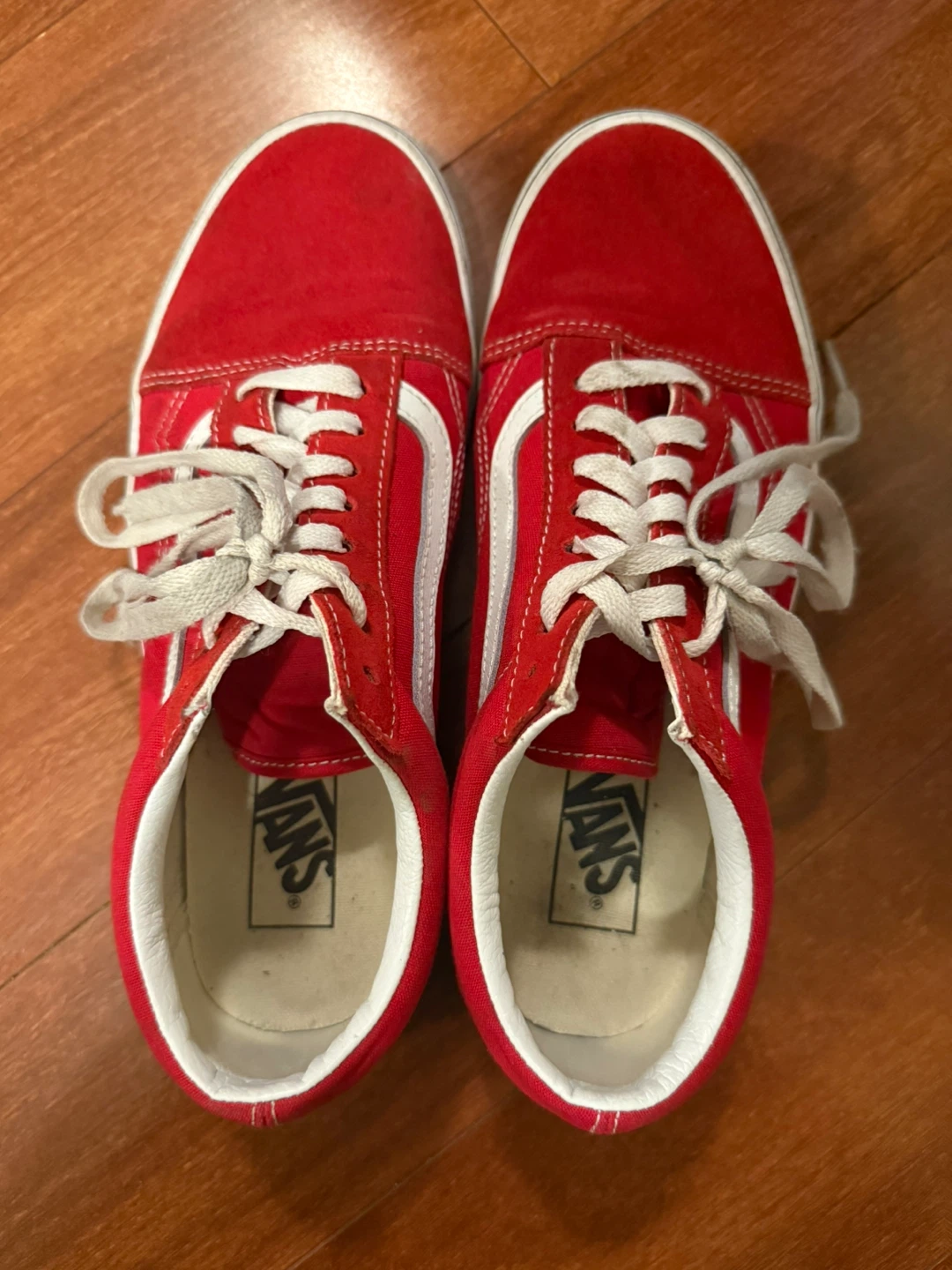 Vans Old Skool Red Canvas Sneakers - Men's Size 9