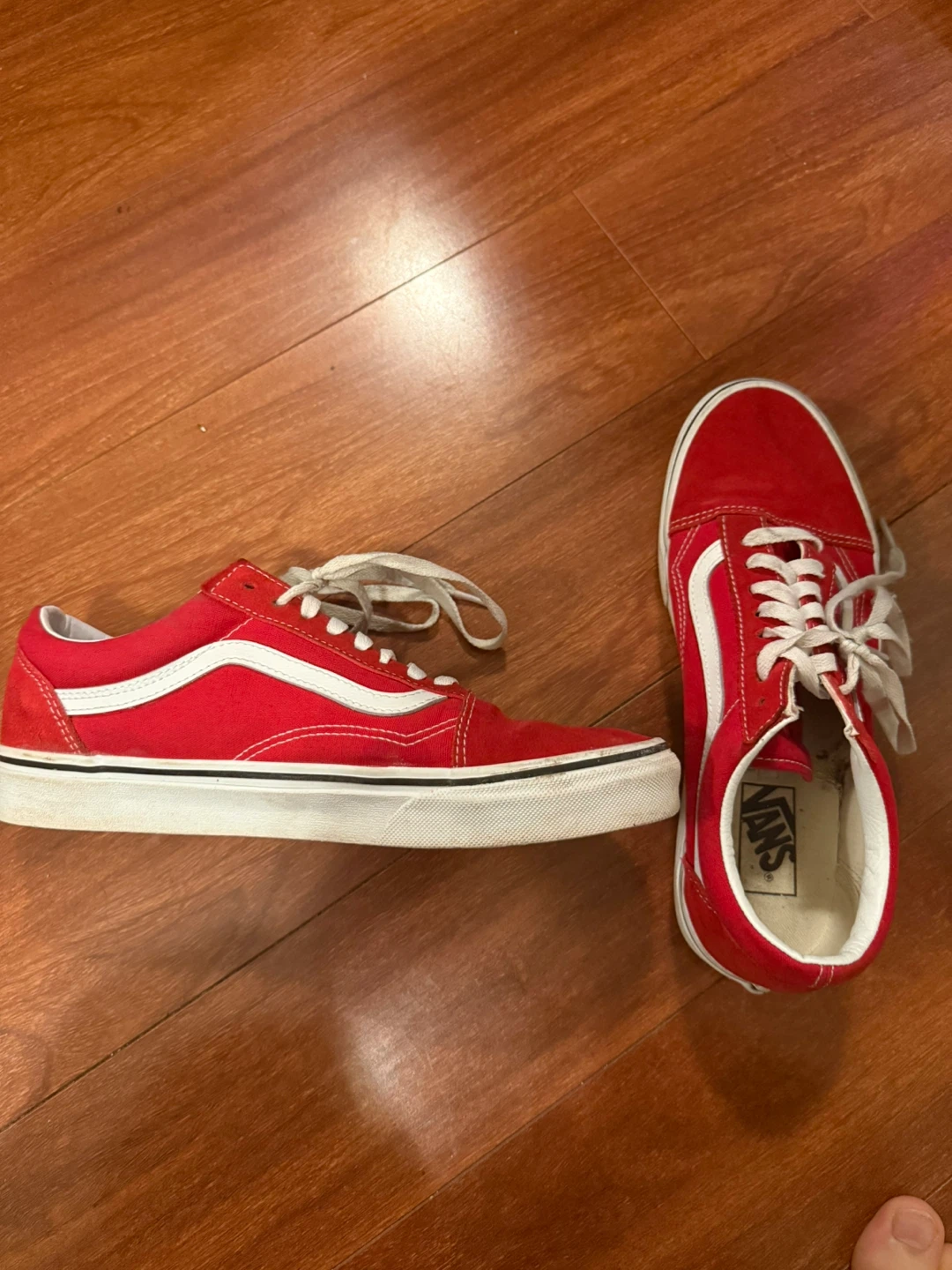 Vans Old Skool Red Canvas Sneakers - Men's Size 9 - photo 3